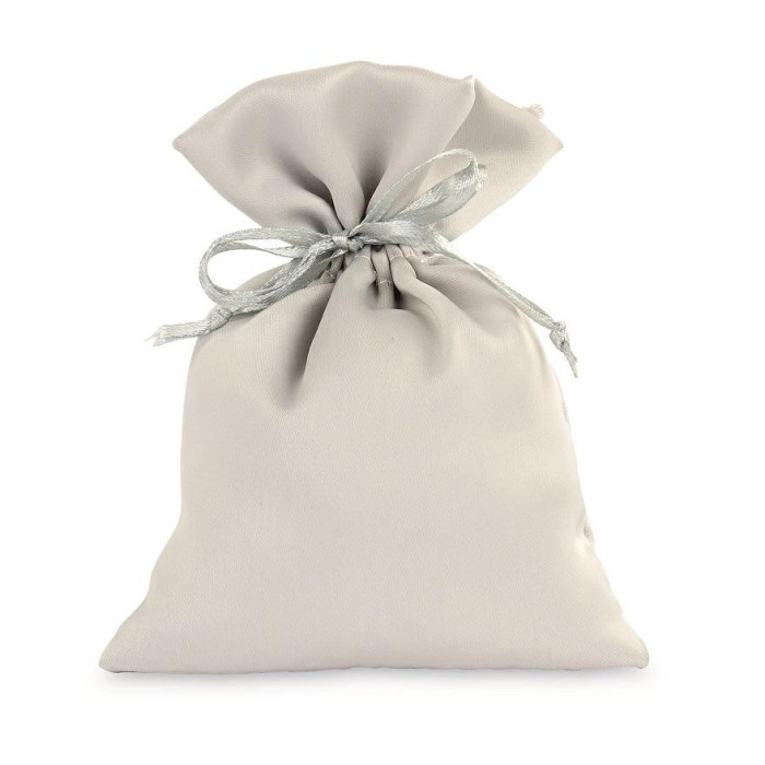 SACCHETTO RASO ARGENTO 10X14